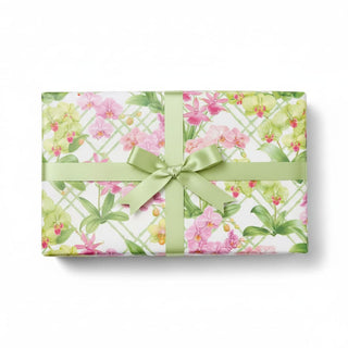 Caspari Orchid Conservatory Roll Wrap 30 Inch X 8Ft-2 Inch Core 10126RC