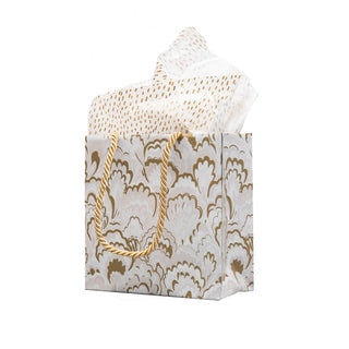 Caspari Marbled Ceramica Silver & Gold Gift Bags - includes 1 Gift Bags 101270B1.5