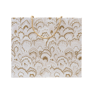 Caspari Marbled Ceramica Silver & Gold Gift Bags - includes 1 Gift Bags 101270B3