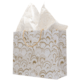 Caspari Marbled Ceramica Silver & Gold Gift Bags - includes 1 Gift Bags 101270B3