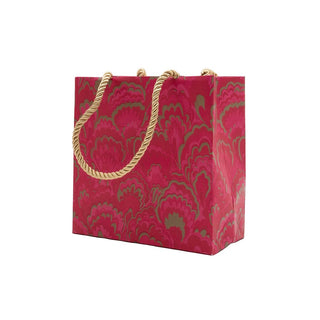 Caspari Marbled Ceramica Fuchsia Small Square Gift Bag - 5.75"L x 2.5" W x 5.75"H - includes 1 bag 101271B1.5
