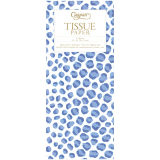 Caspari Just Spots Blue Tissue Pkg 4 Sheets 10128TIS