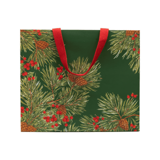 Evergreen And Berries Dark Green Gift Bags - includes 1 Gift Bags