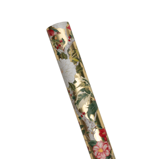 Caspari Christmas Chinoiserie Gold Foil Roll Wrap - includes 1 Roll 101320RCF