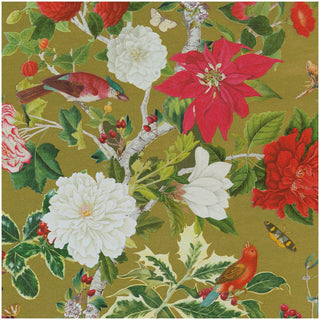 Caspari Christmas Chinoiserie Gold Foil Roll Wrap - includes 1 Roll Wrap 101320RCF