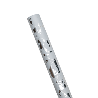 Caspari Christmas Chinoiserie Silv & Wht Foil Roll Wrap - includes 1 Roll 101321RCF