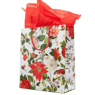 Caspari Christmas Chinoiserie Large Gift Bag 10"L x 4.75"W x 11.75"H - includes 1 bag 10132B7