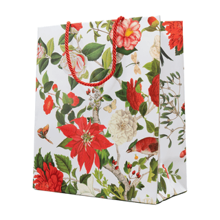 Caspari Christmas Chinoiserie Large Gift Bag 10"L x 4.75"W x 11.75"H - includes 1 bag 10132B7