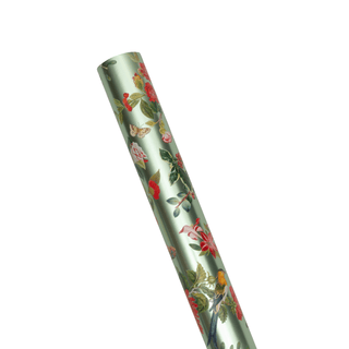 Caspari Christmas Chinoiserie Celadon Foil Roll Wrap - includes 1 Roll Wrap 10132RCF