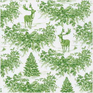Caspari Christmas Toile Green Roll Wrap - includes 1 Roll Wrap 10135RC