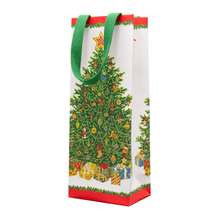 Caspari Christmas Tree Gift Bags - includes 1 Gift Bags 10138B4