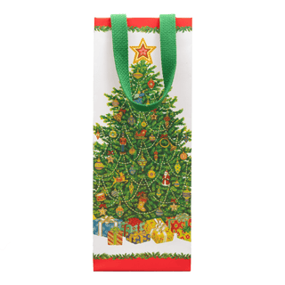 Caspari Christmas Tree Gift Bags - includes 1 Gift Bags 10138B4