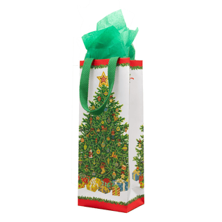 Caspari Christmas Tree Gift Bags - includes 1 Gift Bags 10138B4