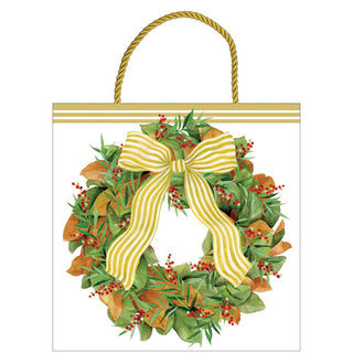 Caspari Magnolia Wreath Gift Bags - includes 1 Gift Bags 10139B1.5