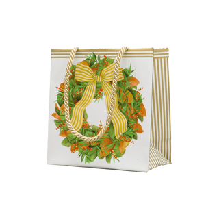 Caspari Magnolia Wreath Gift Bags - includes 1 Gift Bags 10139B1.5