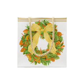 Caspari Magnolia Wreath Gift Bags - includes 1 Gift Bags 10139B1.5