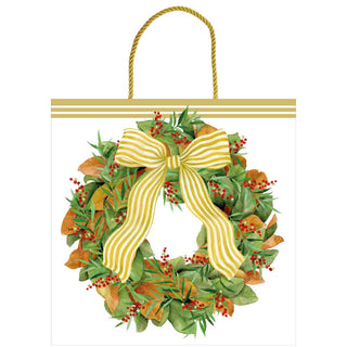 Caspari Magnolia Wreath Gift Bags - includes 1 Gift Bags 10139B13