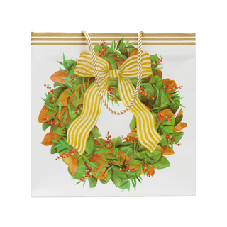 Caspari Magnolia Wreath Gift Bags - includes 1 Gift Bags 10139B13