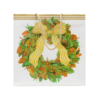 Caspari Magnolia Wreath Gift Bags - includes 1 Gift Bags 10139B13