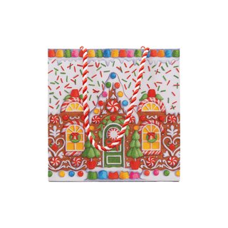 Caspari Gingerbread House Gift Bags - includes 1 Gift Bags 10140B1.5