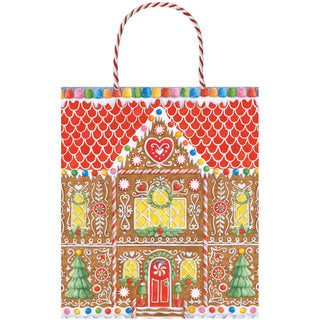 Caspari Gingerbread House Gift Bags - includes 1 Gift Bags 10140B7