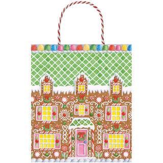 Caspari Gingerbread House Gift Bags - includes 1 Gift Bags 10140B7
