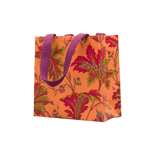 Caspari Paisley Leaves Coral Gift Bags - includes 1 Gift Bags 10141B1.5