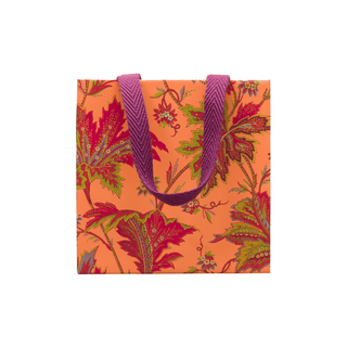 Caspari Paisley Leaves Coral Gift Bags - includes 1 Gift Bags 10141B1.5