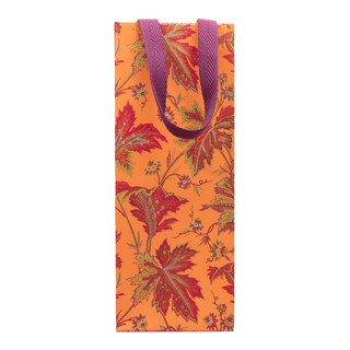 Caspari Paisley Leaves Coral Gift Bags - includes 1 Gift Bags 10141B4