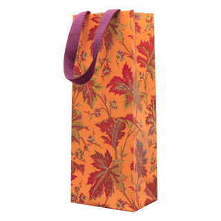 Caspari Paisley Leaves Coral Gift Bags - includes 1 Gift Bags 10141B4