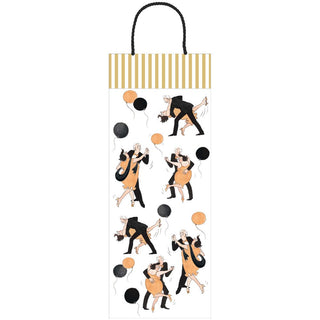 Caspari Boogie Woogie Gift Bags - includes 1 Gift Bags 10142B4