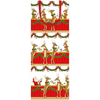 Caspari Santa'S Bar Gift Bags - includes 1 Gift Bags 10143B4