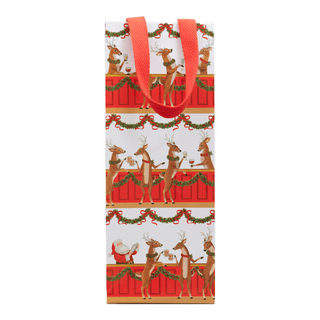 Caspari Santa'S Bar Gift Bags - includes 1 Gift Bags 10143B4