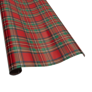 Caspari Scottish Tartan Red Roll Wrap - includes 1 Roll 10146RC
