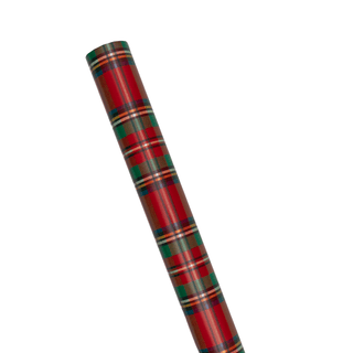Caspari Scottish Tartan Red Roll Wrap - includes 1 Roll 10146RC