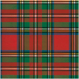 Caspari Scottish Tartan Red Roll Wrap - includes 1 Roll Wrap 10146RC