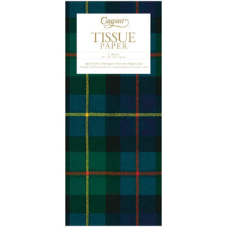 Caspari William Tartan Blue Tissue Paper- package of 4 sheets 10147TIS