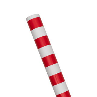 Caspari Awning Stripe Red & White Roll Wrap - includes 1 Roll 10148RC