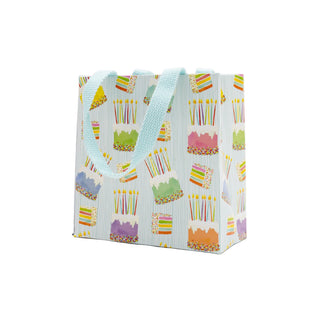 Caspari Cake Frosting Small Square Gift Bag - 5.75"L x 2.5" W x 5.75"H - includes 1 bag 10150B1.5