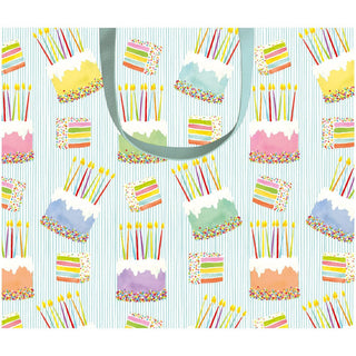 Caspari Cake Frosting Large Gift Bag - 11.75"L x 4.75"W x 10"H - includes 1 bag 10150B3