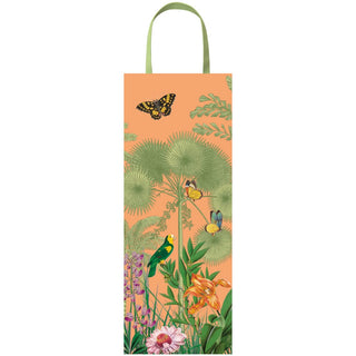 Caspari Paradise Garden Melon Bottle Bag 5"L x 3.5"W x 13"H - includes 1 bag 101530B4