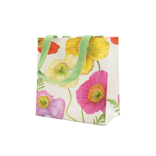 Caspari Poppy Small Square Gift Bag - 5.75"L x 2.5" W x 5.75"H - includes 1 bag 10154B1.5