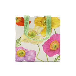 Caspari Poppy Small Square Gift Bag - 5.75"L x 2.5" W x 5.75"H - includes 1 bag 10154B1.5