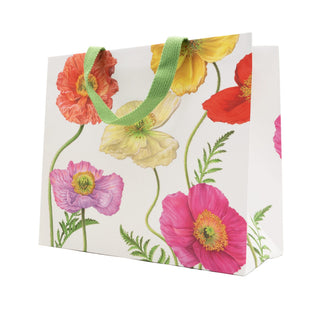 Caspari Poppy Large Gift Bag - 11.75"L x 4.75"W x 10"H - includes 1 bag 10154B3