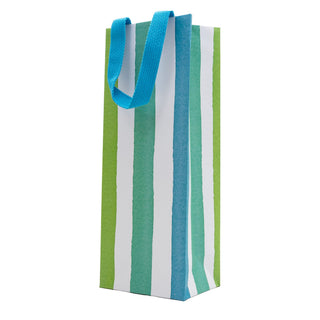Caspari Cafe Stripe Cool Bottle Bag 5"L x 3.5"W x 13"H - includes 1 bag 101560B4