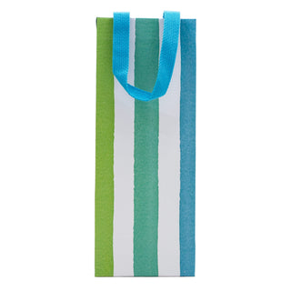 Caspari Cafe Stripe Cool Bottle Bag 5"L x 3.5"W x 13"H - includes 1 bag 101560B4
