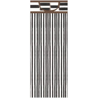 Caspari Boho Stripe Black/Brown Bottle Bag 5"L x 3.5"W x 13"H - includes 1 bag 10160B4