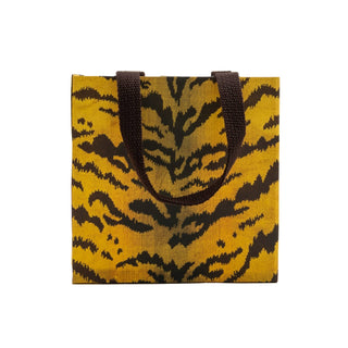 Caspari Tigre Golden Small Square Gift Bag - 5.75"L x 2.5" W x 5.75"H - includes 1 bag 10161B1.5