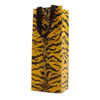 Caspari Tigre Golden Bottle Bag 5"L x 3.5"W x 13"H - includes 1 bag 10161B4