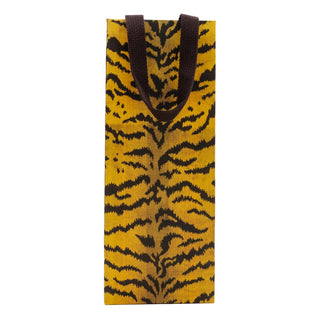 Caspari Tigre Golden Bottle Bag 5"L x 3.5"W x 13"H - includes 1 bag 10161B4